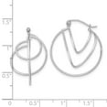 thumbnail image 4 of Primal Gold 14 Karat White Gold Twisted Circles Hoop Earrings, 4 of 4