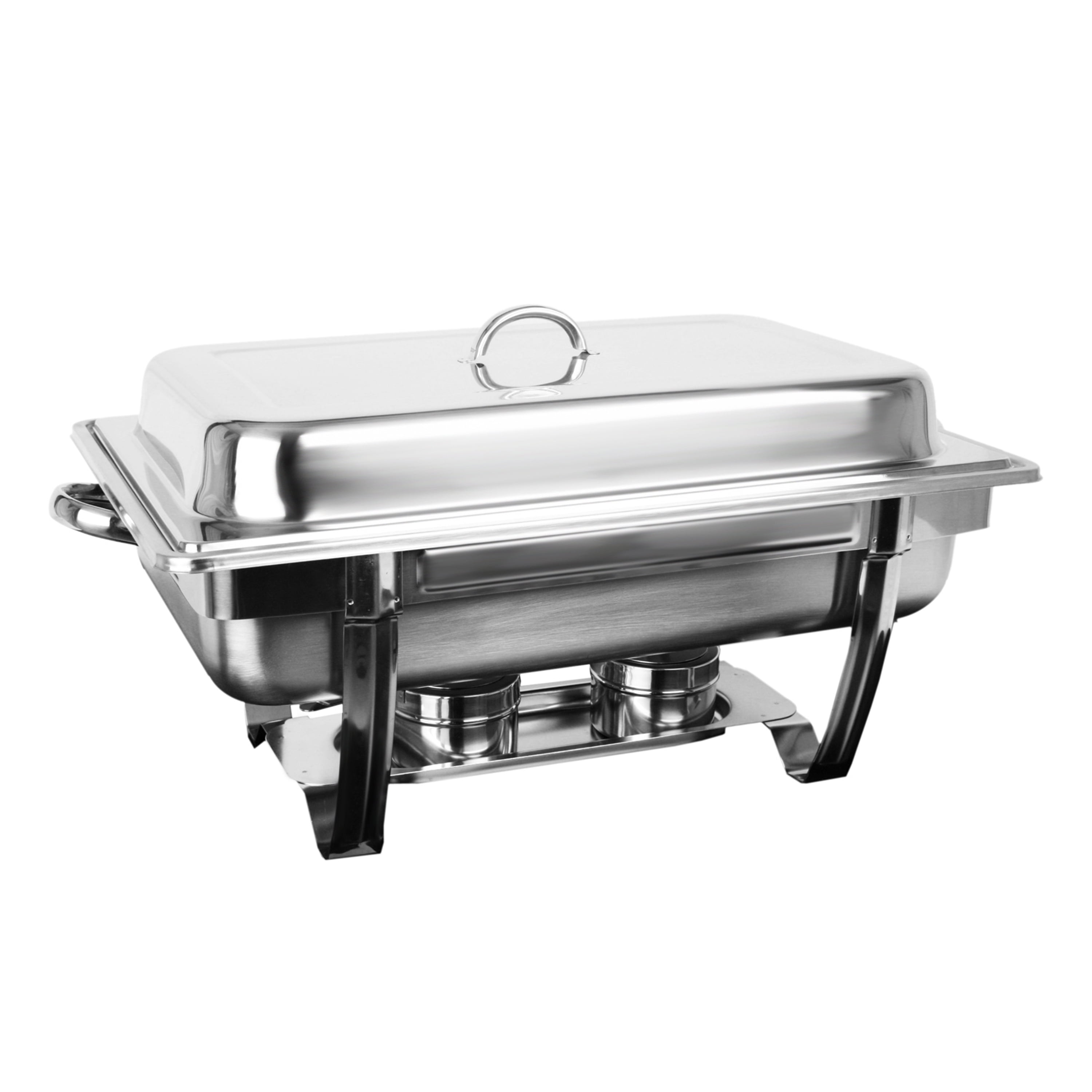 Full Size 8 Qt Stainless Steel  Folding Chafer Set with Chafing Dish & Frame Lid 