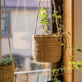 thumbnail image 3 of Faux Rattan Cement Hanging Planter, 3 of 12