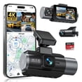 thumbnail image 1 of Dash cam GKU 4K de triple canal con pantalla de 3" y GPS WiFi, 1 of 8