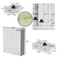 thumbnail image 2 of MONSLIPA Bedroom Armoire Wardrobes, Modern Wardrobe, 4 Door, 5 Drawers, Hanging Rod, 2 of 7