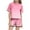 Z2-Pink, variant on Girl Outfits 24 Months Shorts Sleeves Color Block Drop Shoulder Sleeve Top and Casual Short Two Piece Outfits Soft Fit Summer Lounge Tracksuit,Z2-Purple,140(9-10 Years)