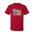 thumbnail image 2 of Wild Bobby, Colorful Neon Flag Hearts Love, Streetwear, Men Graphic Tee, Red, Small, 2 of 3