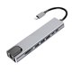 thumbnail image 1 of Puerto de red RJ45 tipo C ocho en uno a HDMI, carga rápida PD, lectura de tarjetas SD/TF, concentrador USB 3.0, 1 of 2