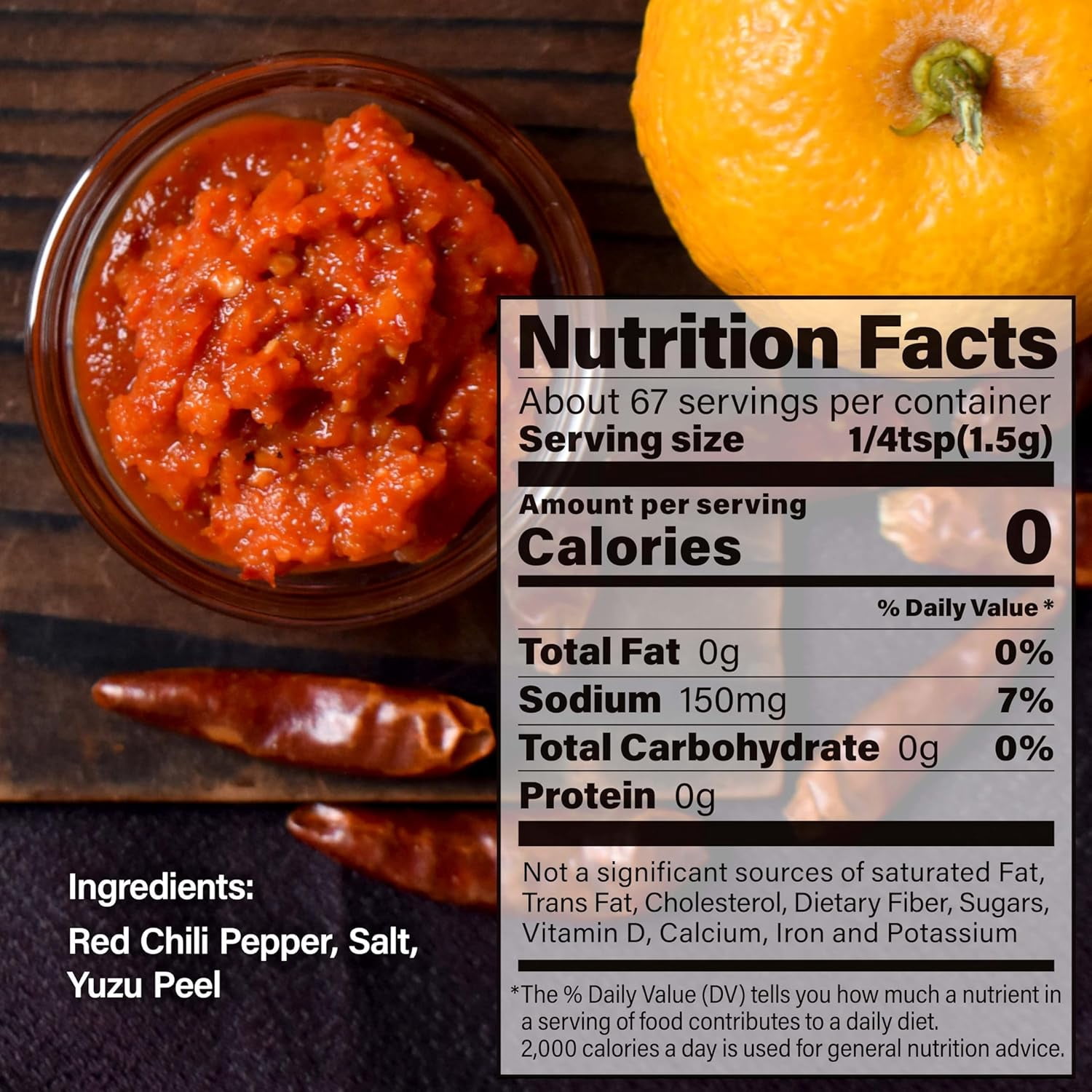 Yamasan Yuzu Kosho Japanese Spicy Red Pepper Paste, Umami Seasoning, 3.52oz