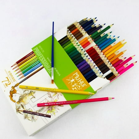 72 Colors Pencils Professional HB Water Soluble Colored Pencils for Art