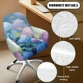 thumbnail image 5 of Xoenoiee Dragonfly Hydrangea Print Curved Back Dining Chair Covers with Armrest, Stretch Accent Chairs Covers Slipcovers Swivel Armchair Cover Protector for Vanity Living Room Bedroom, 5 of 7