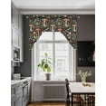 thumbnail image 4 of Thanksgiving Mushrooms Kitchen Swag Valances for Windows, Fall Leaves Country Botanical Swag Valances Curtains for Living Room, Rod Pocket Window Treatments for Bathroom, Bedroom, Cafe, 56"x36", 4 of 6