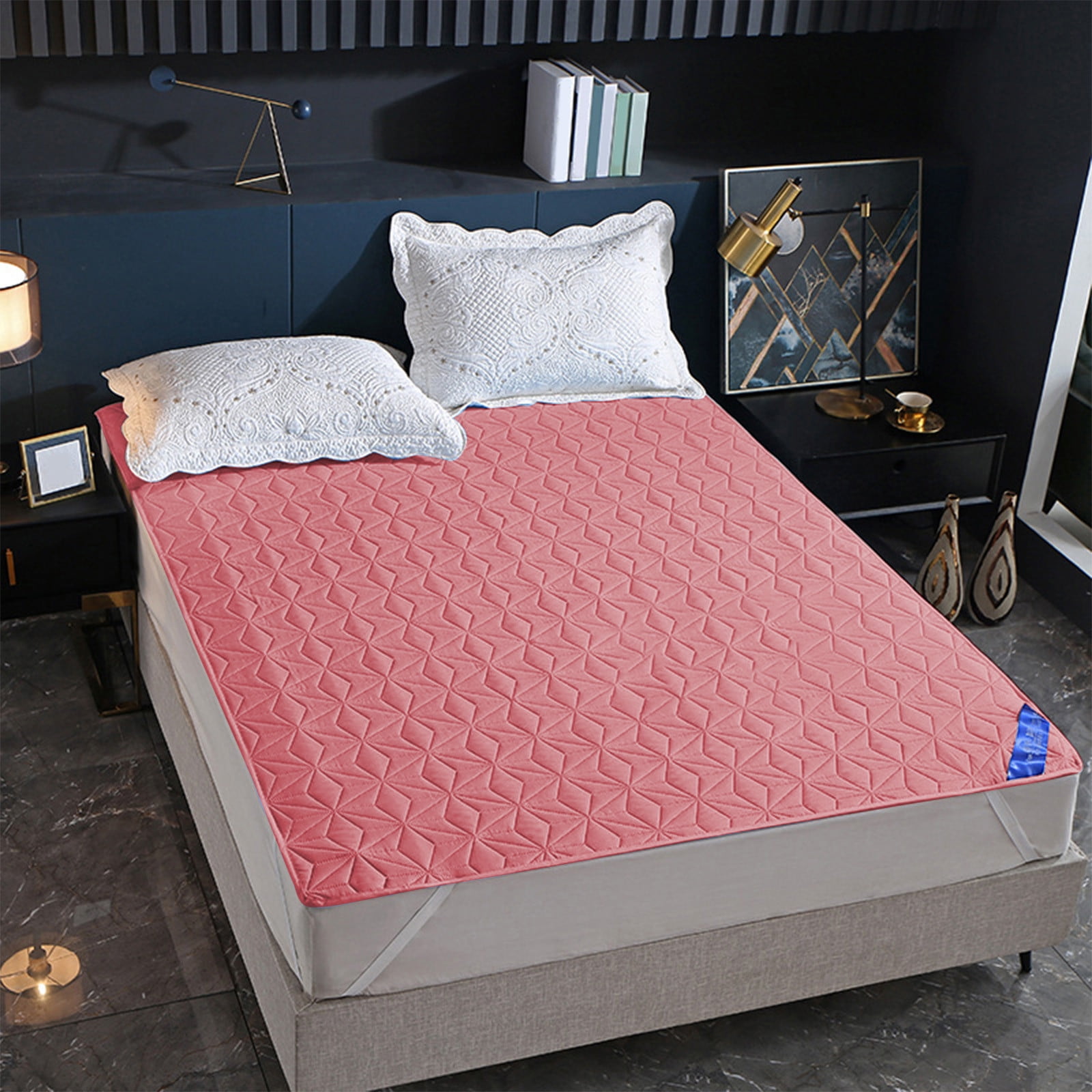 Djibouti Cozy Waterproof Cotton Mattress Protector - Quilted Fitted Pad with Deep Pockets for Stain-Free Sleep, 59x78.7in