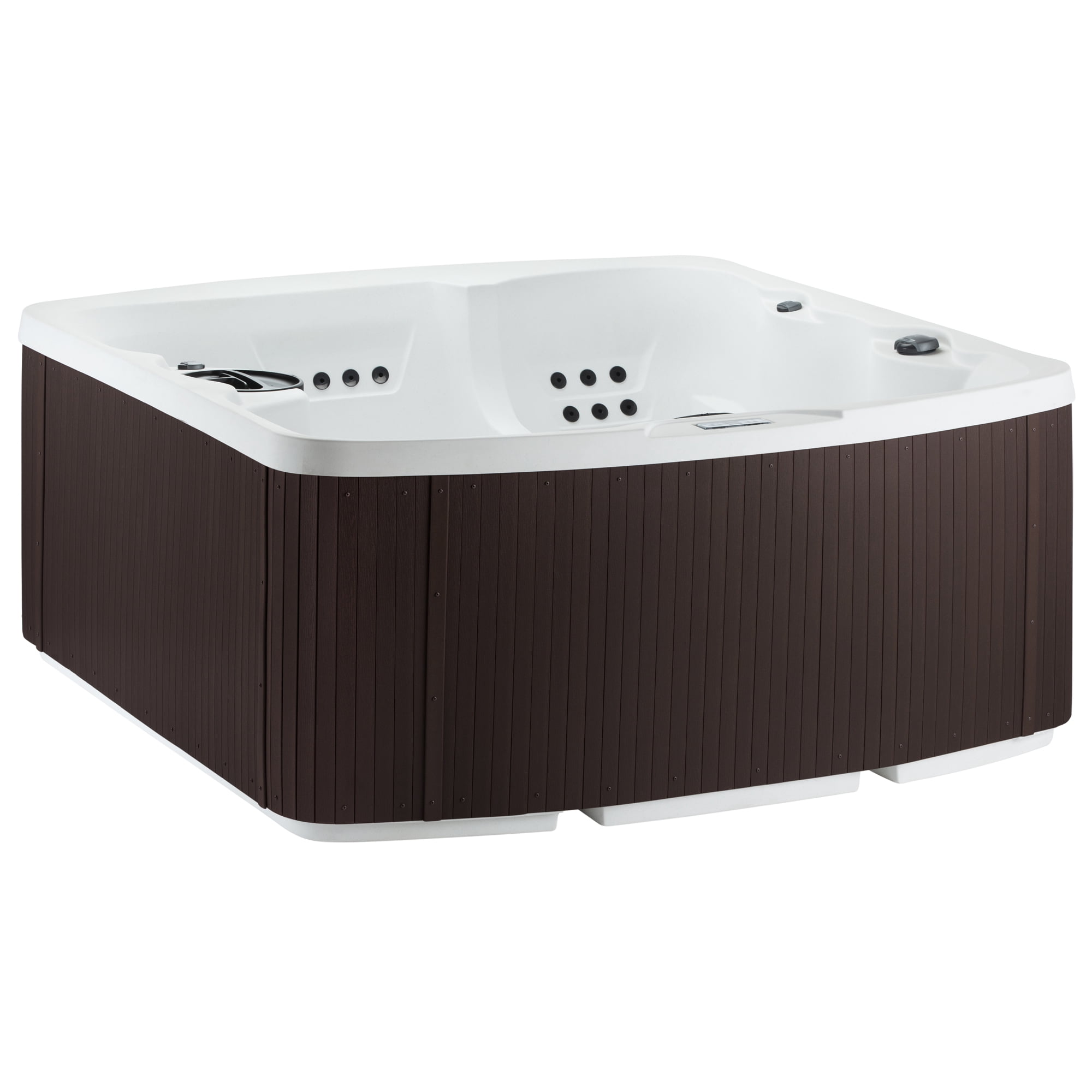 Lifesmart Leganza Hot Tub - 6-Person, 90- Jet, 230-Volt Spa in Arctic White/Espresso