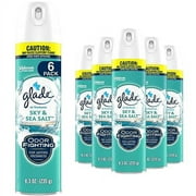 Glade Air Freshener Odor Fighting Room Spray, Sky & Sea Salt, 8.3 Oz, 6 Count