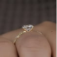 thumbnail image 6 of 14K Yellow Gold Finish Silver Round Cut Diamond Wedding Bridal Ring Set, 6 of 6