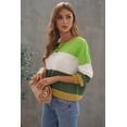 thumbnail image 3 of ABPHQTO Suéter verde de invierno con bloques de color para mujer, 3 of 5