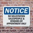 thumbnail image 4 of (2 Pack) No Solicitation Salespeople And Vendors By OSHA Notice Sign 10 Inch X 7 Inch Indoor / Outdoor Rust-Free Aluminum Metal Signs for Workplace, Workshop, and Construction Site,, 4 of 8