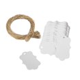 thumbnail image 2 of veasfak 100Pcs Unfinished Paper Tags Writing Gift Tags with String Rope Plaque Ornaments White, 2 of 9