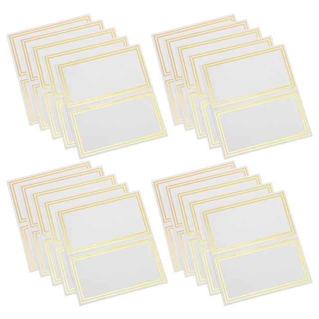 BALAHAPY 25Ud Tarjetas De Asiento Plegables Para Con Y Borde En Oro Para Eventos Y Recepciones