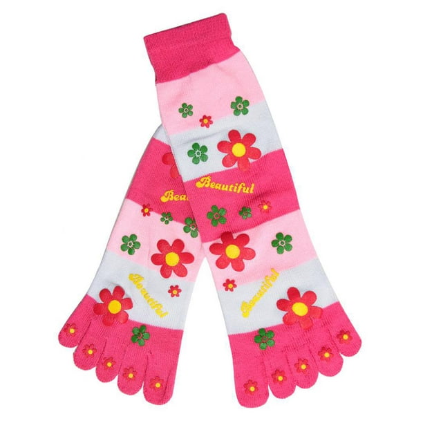 Download Too Cute - Beautiful Floral Stripe Long Toe Sock - Walmart ...