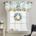 thumbnail image 4 of Valance for Windows,Easter Dwarf Egg Valances Curtain Rod Pocket Valance for Kitchen Bedroom Living Room Bathroom,Spring Pastoral Flower Leaf Butterfly Short Curtains Window Treatment 54x18in, 4 of 9