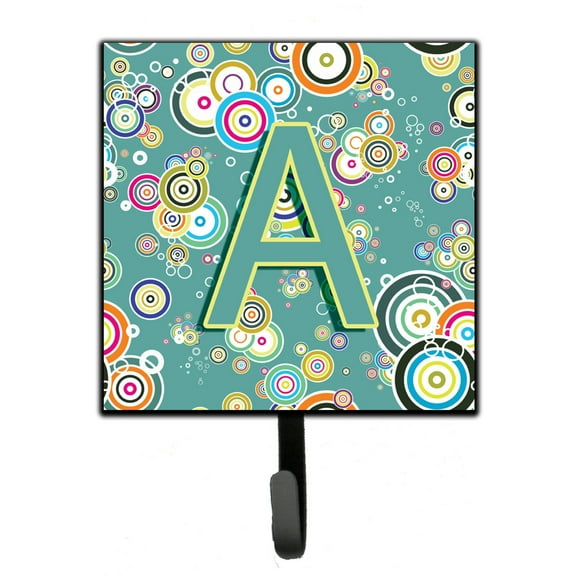 Letter A Circle Circle Teal Initial Alphabet Leash or Key Holder