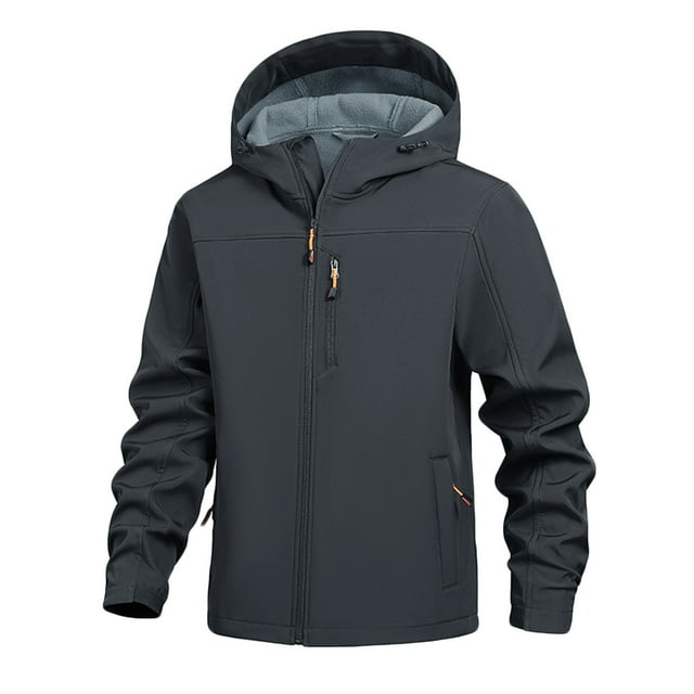 Veste d'Hiver Décontractée pour Hommes à Capuche à Manches Longues avec Fermeture Éclair pour Cyclisme et Activités Extérieures