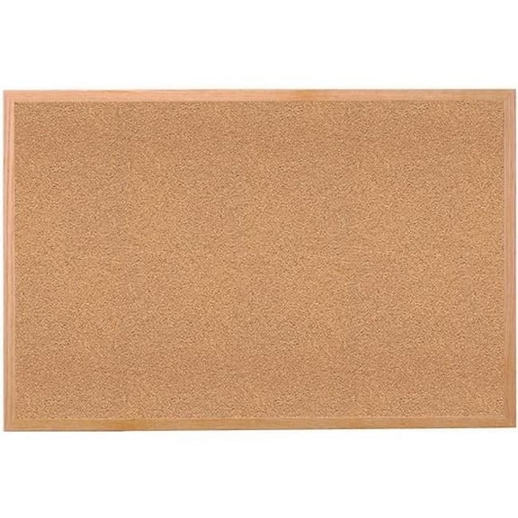 18 in. x 24 in. Wood Frame Natural Cork Board