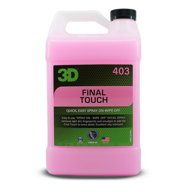 3D Final Touch Waterless Car Wash with Wax Protection 1 Gallon