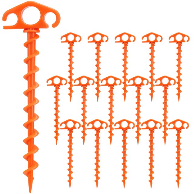 Estacas espirales de nailon Anchors COBARYEN, paquete de 16 unidades, 24 cm