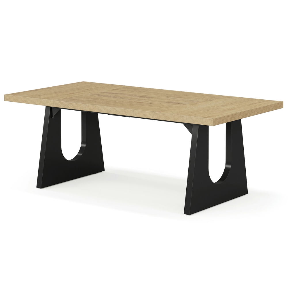 Spaco Wood Dining Table, 70" Rectangular Kitchen Table for 6-8 People, Dining Table for Indoor as Living Room, Kitchen, Gray