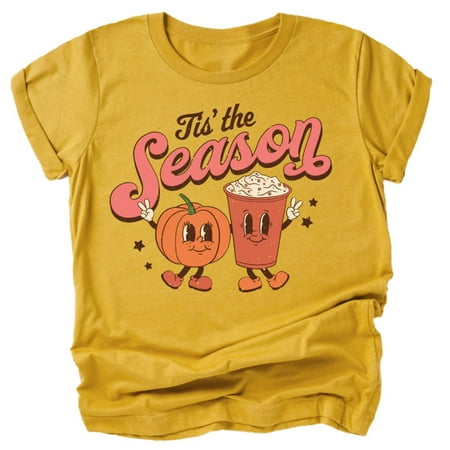 

Tis the Pumpkin Spice Season Shirts and Bodysuits for Infant Baby and Toddler Girls Mustard Shirt 4T