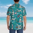 thumbnail image 6 of Dalmatian Dogs Christmas Hawaiian Shirts For Men, Summer Short-Sleeve Relaxed-Fit Button-Down Shirts Medium, 6 of 9