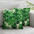 thumbnail image 3 of Nawypu  Happy ST Patricks Day Peace Love Lucky Throw Pillow Covers,  Clover Stripes Decoration for Sofa Couch Set of, 3 of 5