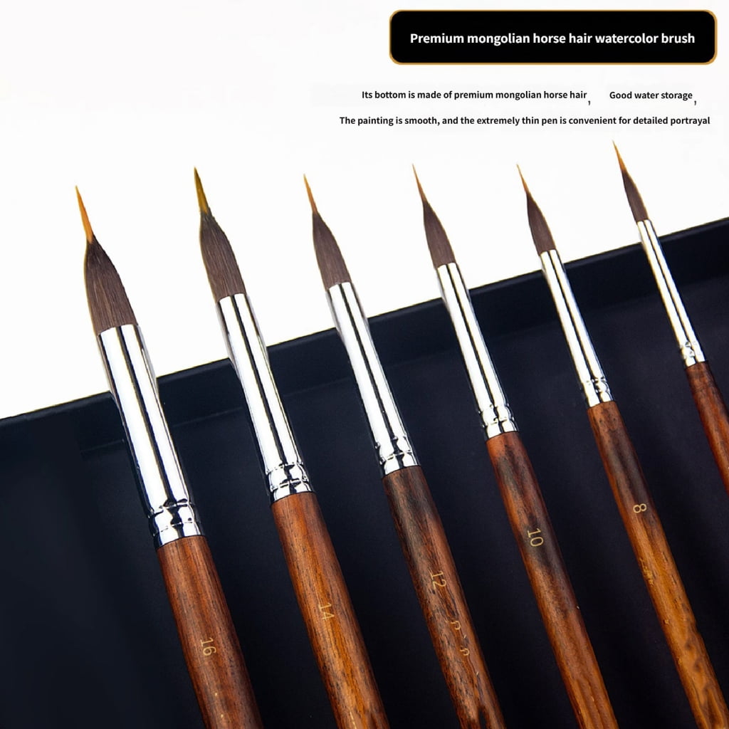Detail Paint Brush Wood Handle Watercolor Liner Brush for Artists Student Acrylic Watercolor Gouache Oil Face Painting