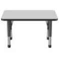 thumbnail image 3 of ECR4Kids 24in x 36in Rectangle Everyday T-Mold Adjustable Activity Table Grey/Black - Chunky Leg, 3 of 4