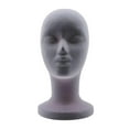 thumbnail image 1 of Modelo de cabeza de maniquí femenino y cabeza de mujer multiusos de Base redonda de pelo de exhibición Gris Zulema Cabeza de maniquí, 1 of 8