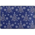 thumbnail image 4 of SKYSONIC Blue Sparkling Christmas Tree Non-Slip Area Rug, Snowflakes Floor Carpet Comfort Floor Mats Decor for Indoor Front Porch Living Room Bedroom Kitchen, 36"x24", 4 of 5