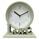 thumbnail image 3 of Reloj de mesa geométrico decorativo con números arábigos, silencioso y redondo. Verde, 3 of 9