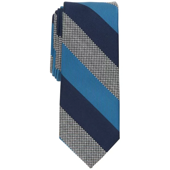 Bar Iii Men’s Skinny Diagonal Stripe Tie, Blue