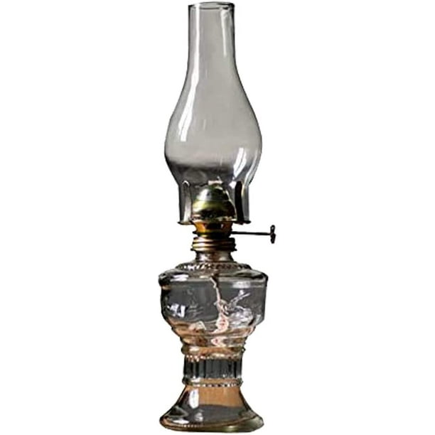 Ancienne lampe à huile en verre noir électrique - Ressourcerie Histoires  Sans Fin