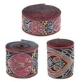thumbnail image 6 of Embroidery Silk Fabric Decorated Crafting Ribbon Sari Border Embroidered Home Decor Clothing Accessories - as described, 30x5000mm, 6 of 9