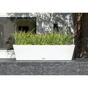 Veradek Pure Series Window Box 36 Plastic Planter 2-Pack White