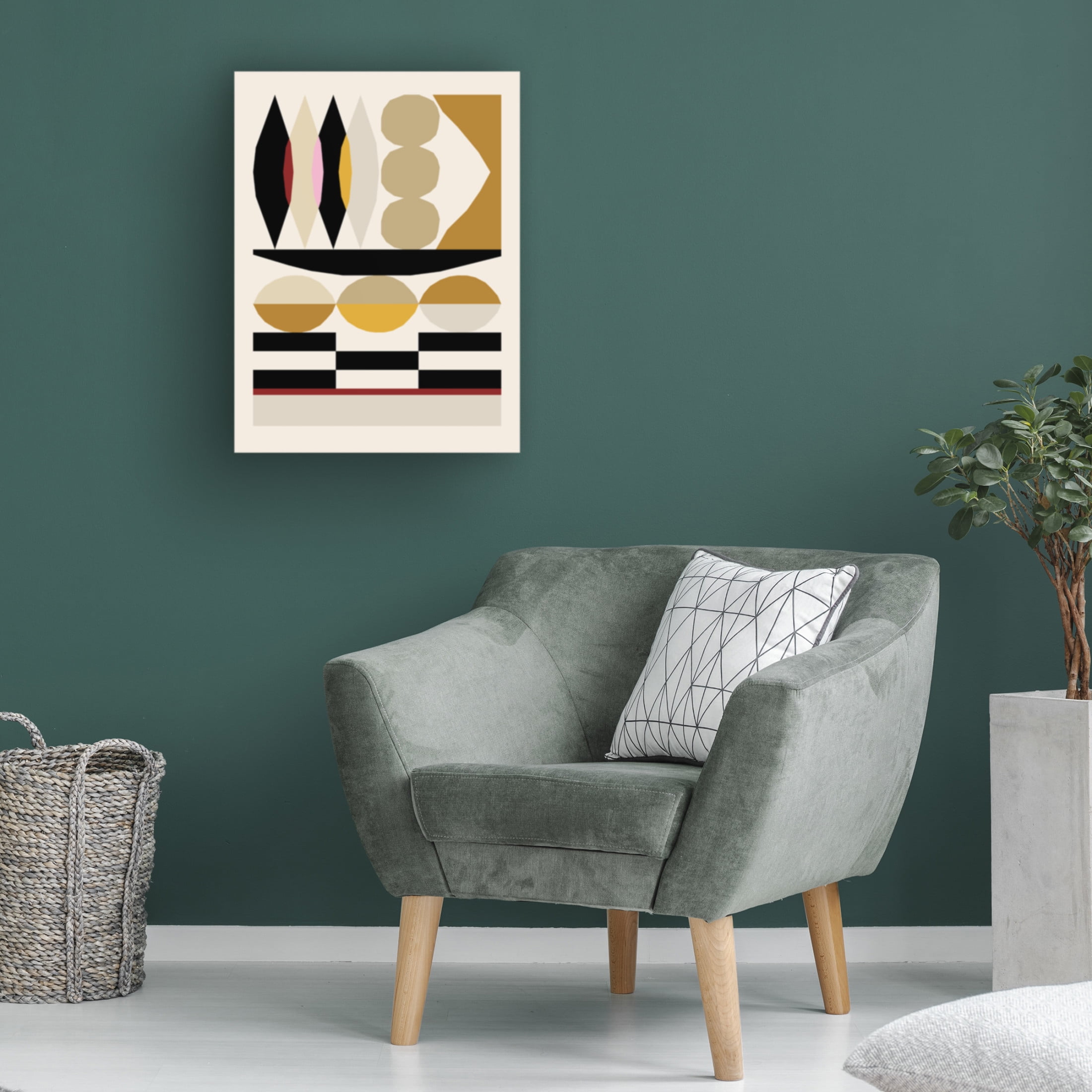Trademark Fine Art NKTN  Abstract composition 25 Canvas Wall Art