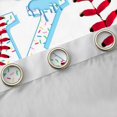 thumbnail image 4 of Manfei Sport Baseball Blackout Curtains Set of 2 (52x84 Each),Initial K Window Curtains, 4 of 6