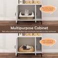 thumbnail image 4 of Resenkos Cat Litter Box, Cat Litter Pan, Large Cat Litter Box Enclosure with Display Storage Shelves-White, 4 of 10