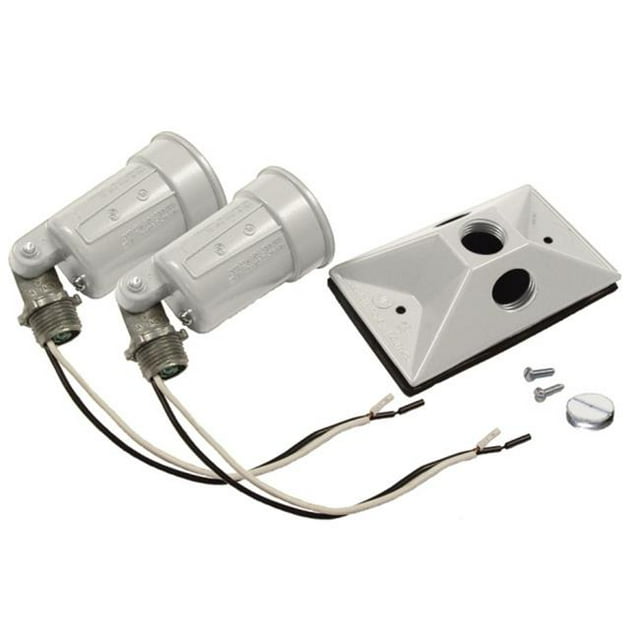 Porte-lampes Électriques Hubbel Raco Blanc à Couvercle Rectangulaire 5621-6