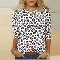 thumbnail image 2 of Cute Heart Shirts for Valentines Day Women Classic 3/4 Sleeve Tops Trendy Plus Size Basic Tee Shirt, 2 of 4
