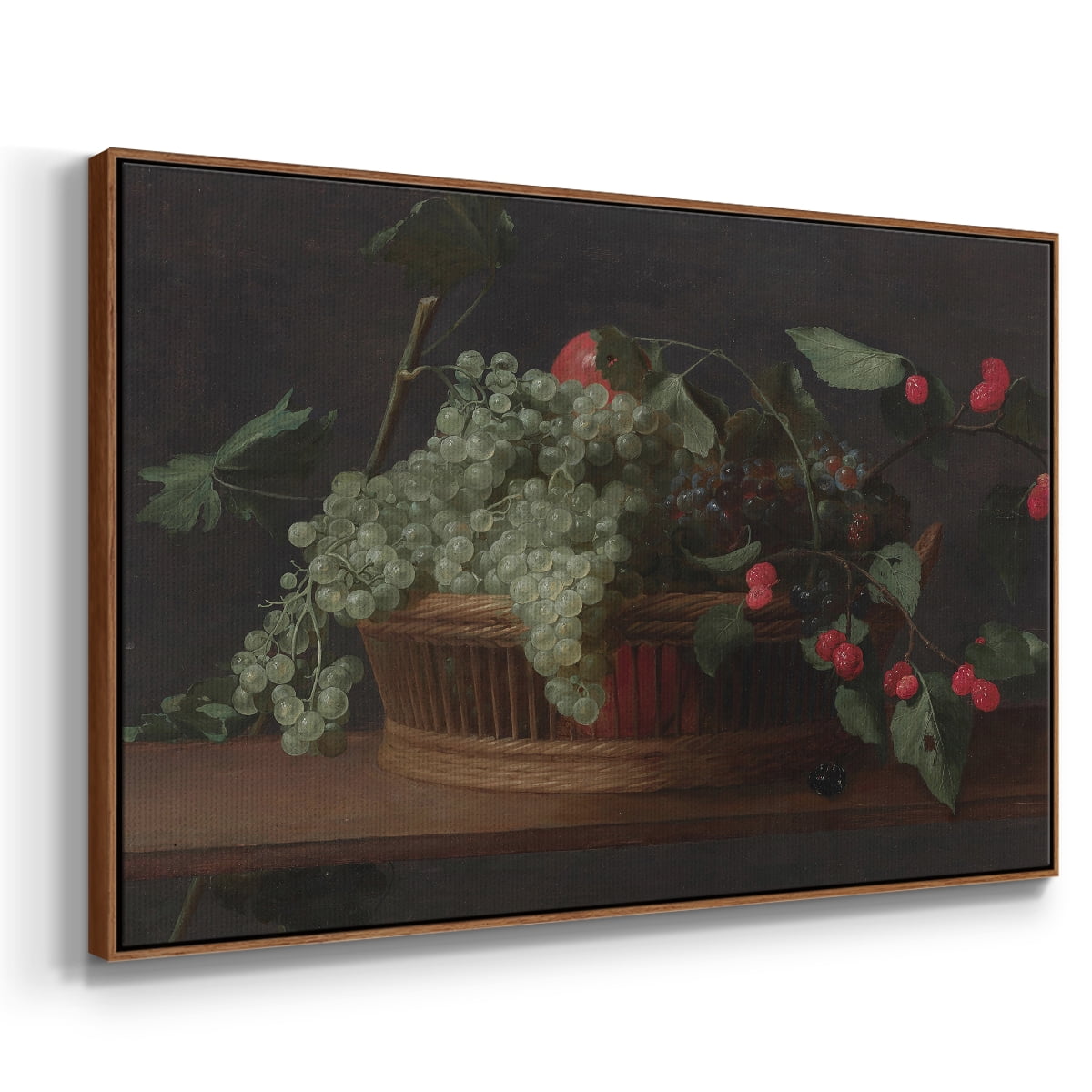 Vintage Botanical Print-LXXXIX By Wexford Home Framed in Walnut Wood Gallery Wrapped Canvas 27 in. x 41 in.