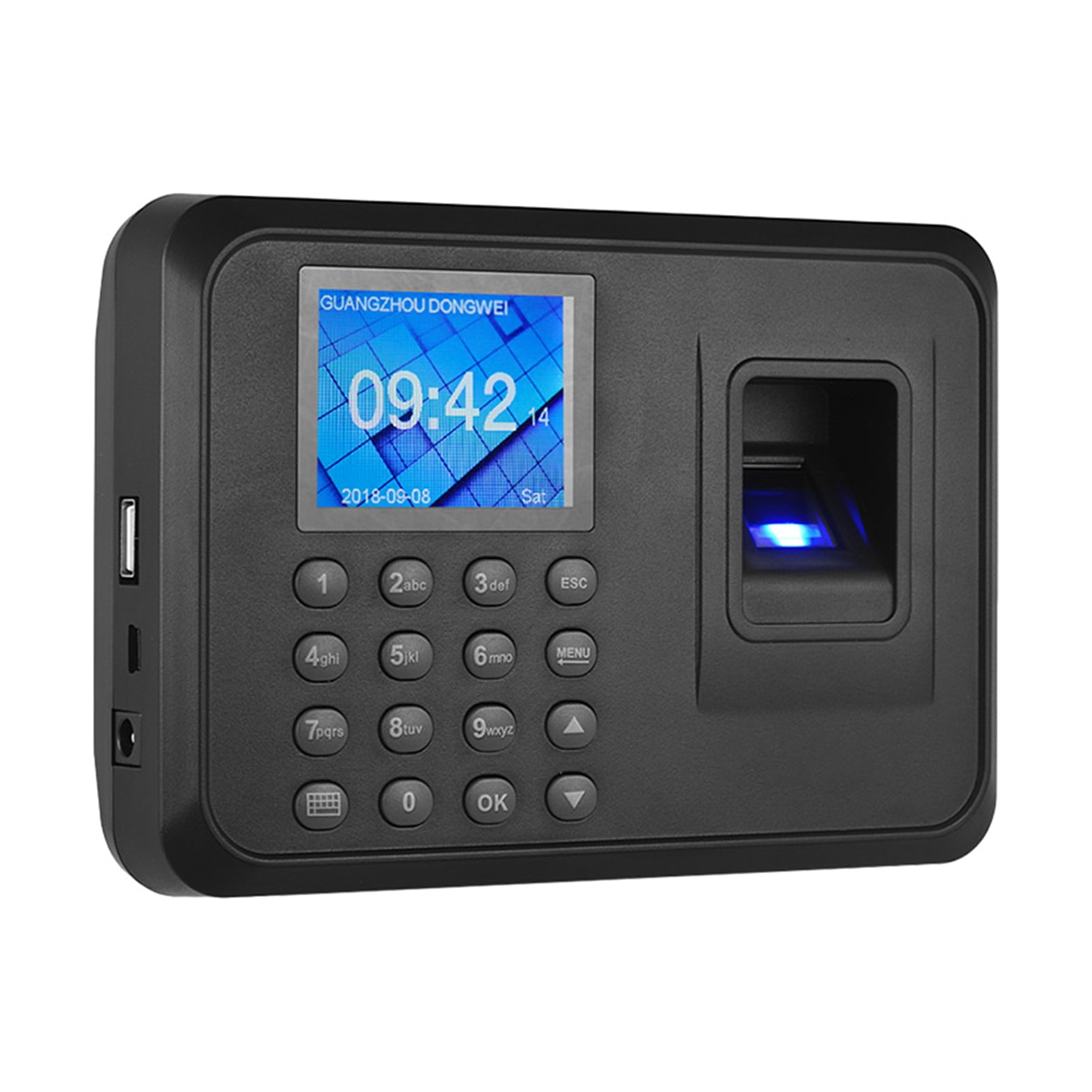 2.8in LCD Hotel Office Time Clock Face Fingerprint Recognition Password USB 