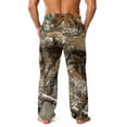 thumbnail image 3 of Havenx Mens Camouflage Pajama Pants Flannel Elastic Pajama Pants with Pockets Straight-Fit Camo Pj Bottoms Lightweight Breathable Comfort Lounge Sleep Pants,Light Gray S, 3 of 6