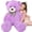Purple-teddy, variant on MorisMos 39in Soft Gray Teddy Bear Stuffed Animal, Curly Bear Plush Toy with Classic Plaid Bow