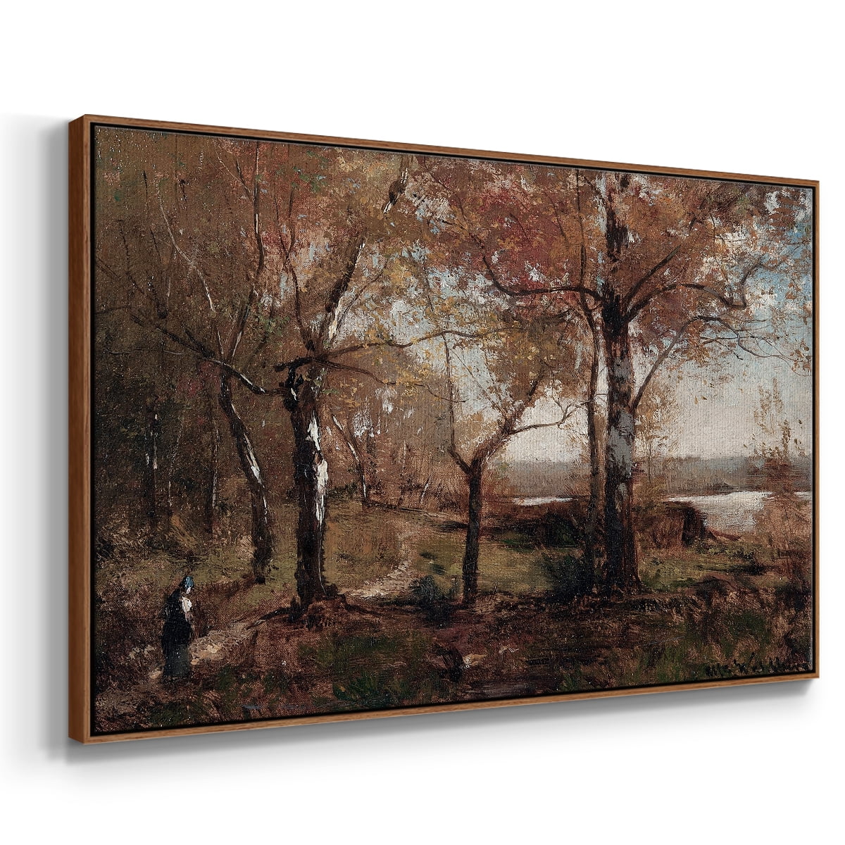 Vintage Landscape-CCXXVII By Wexford Home Framed in Walnut Wood Gallery Wrapped Canvas 17 in. x 25 in.